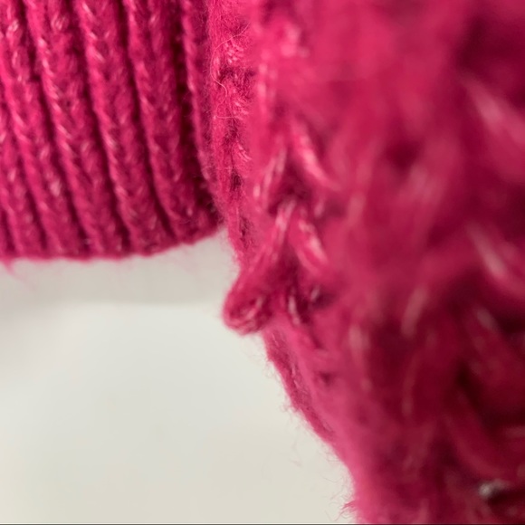 Vero Moda Cozy Soft Wide Cable Knit Vibrant Colorblock Striped Crewneck Sweater - Picture 6 of 15